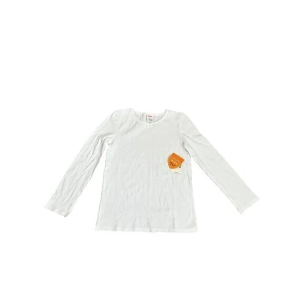 NEW Gymboree Playproof Uniform White Long Sleeve Shirt